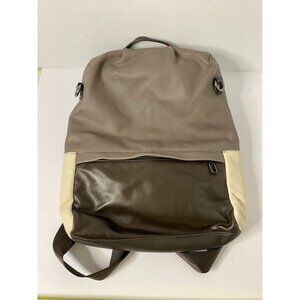 BetaBrand Trilogy Backpack Leather Brown‎  Convertible Crossbody Laptop Bag